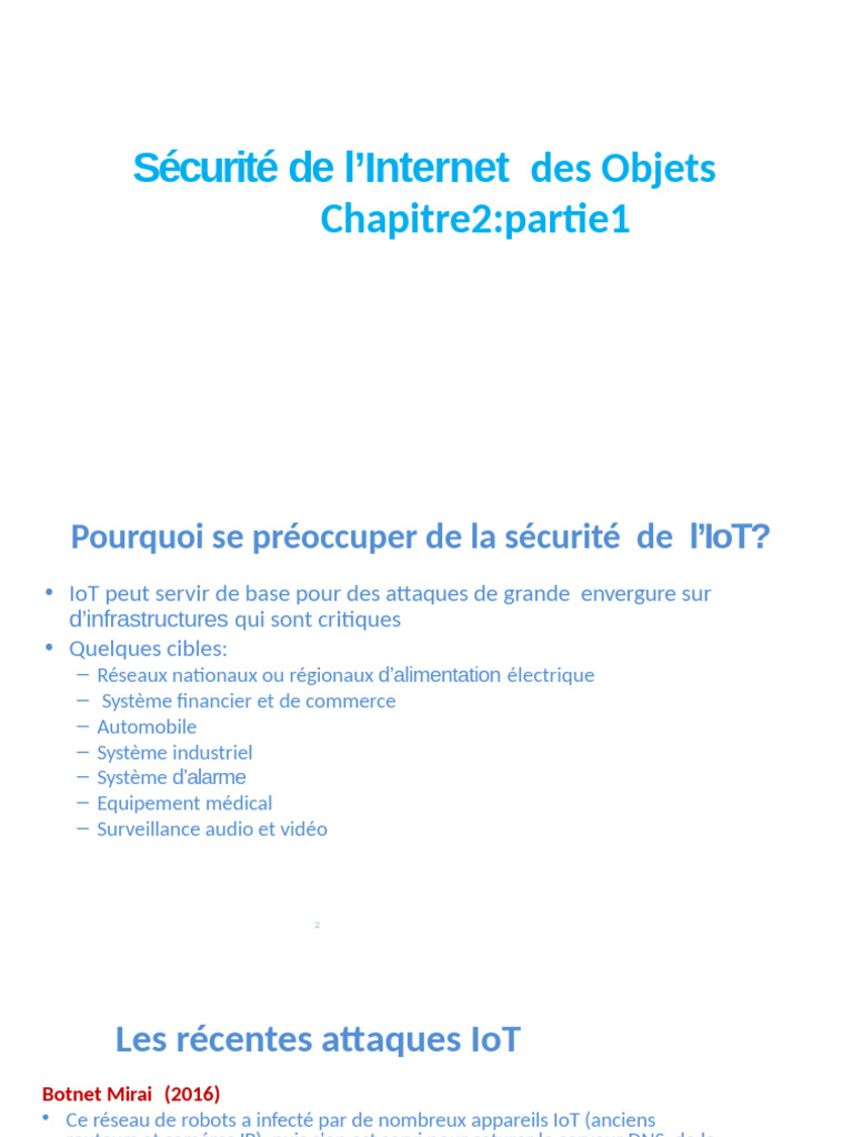 Sécurité des IoT : Menaces et Solutions | PDF | Internet des objets ...
