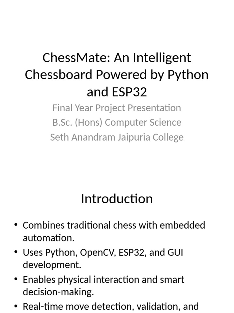 Smart Chessboard with Python & ESP32 | PDF
