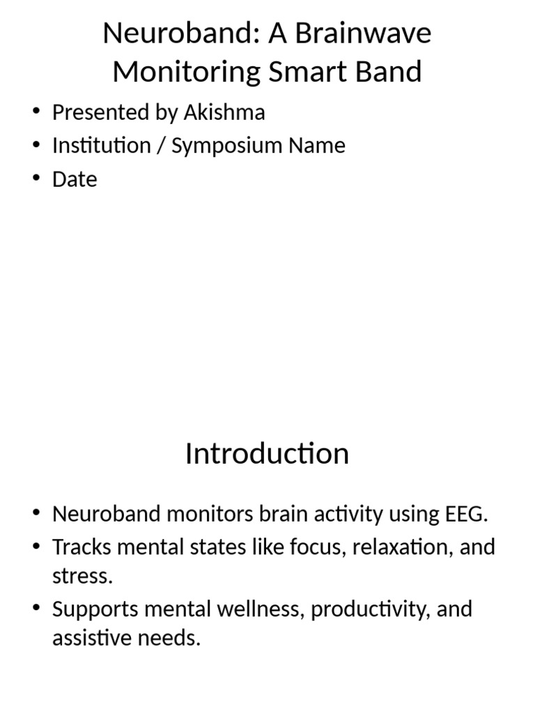 Neuroband: Smart Brainwave Monitor | PDF | Electroencephalography ...