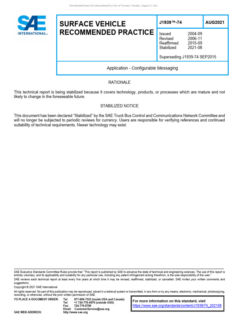 SAE J1939-74 Configurable Messaging Guide | PDF | Computing | Computer ...