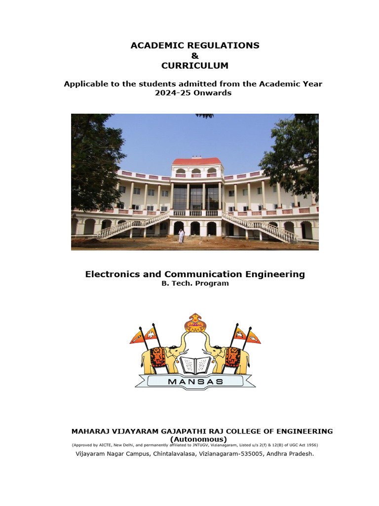 B.Tech Academic Regulations 2024-25 | PDF | Educational Assessment ...