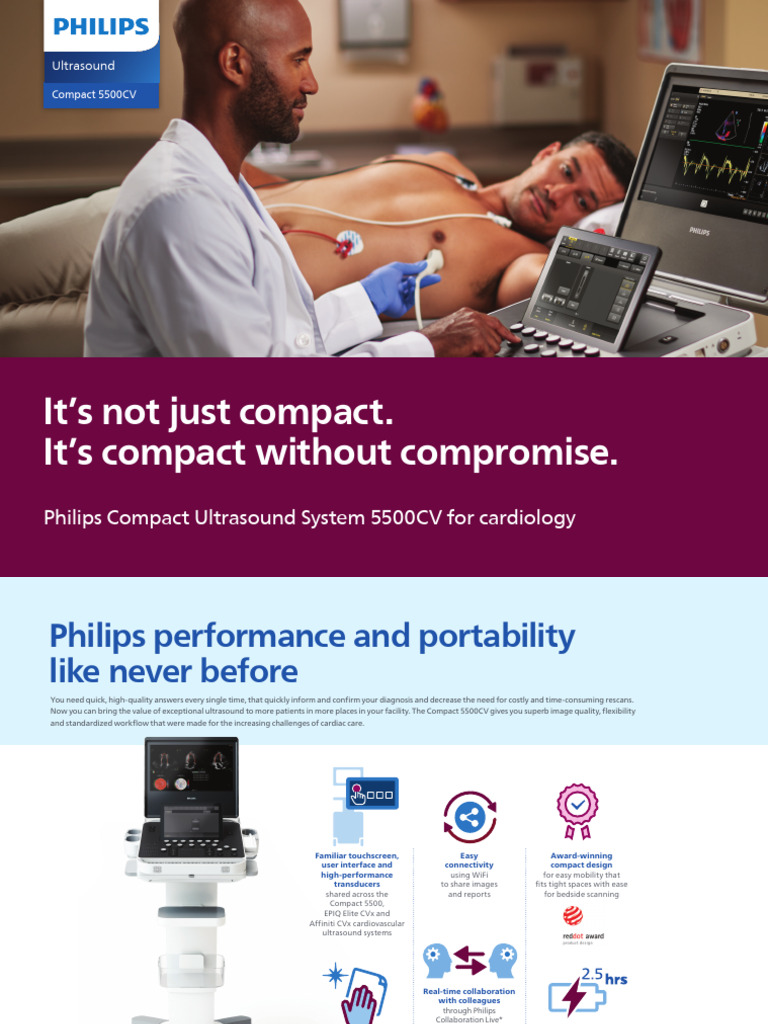Philips Compact 5500CV Ultrasound Overview | PDF | Medical Ultrasound ...