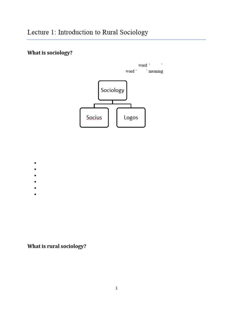 Introduction to Rural Sociology | PDF | Socialization | Social Group