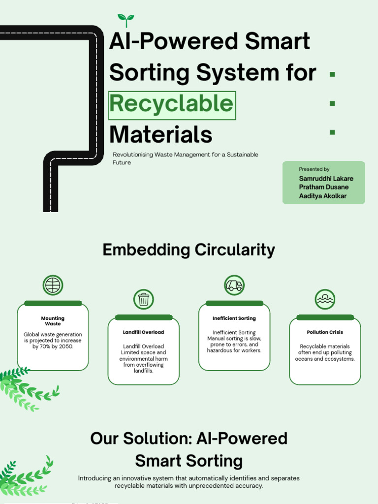 AI Smart Sorting for Sustainable Waste Management | PDF | Recycling | Waste