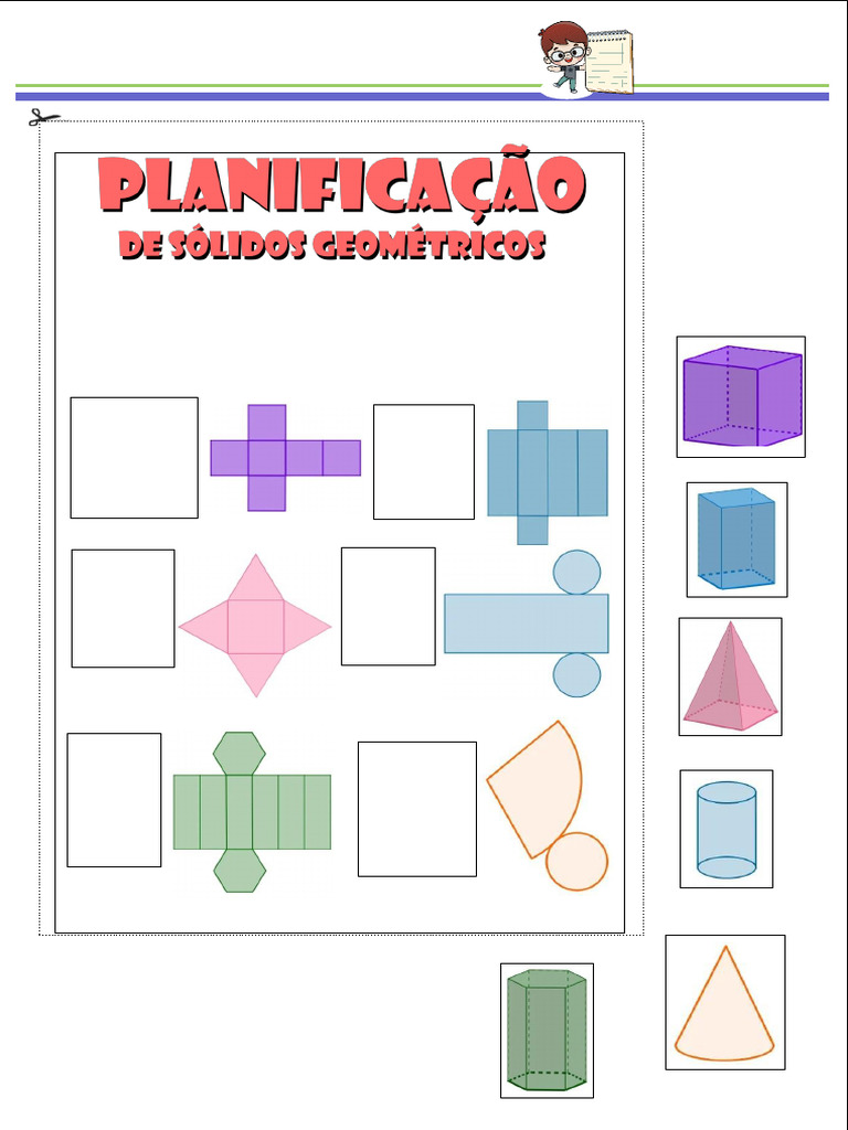 Planificação de Sólidos Geométricos | PDF