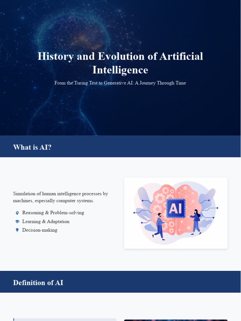 History and Evolution of Artificial Intelligence | PDF | Artificial ...