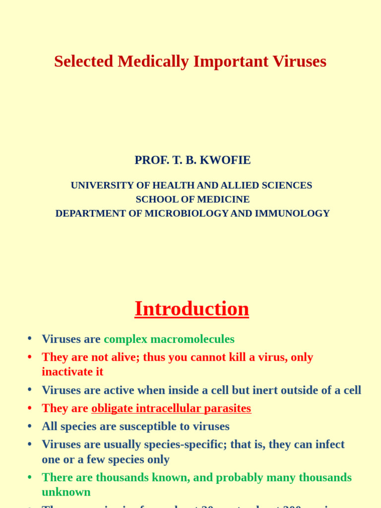 UHAS - Important Viruses | PDF | Hepatitis B | Hepatitis