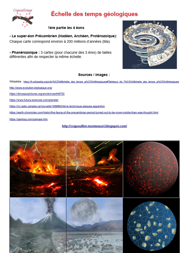 Éons géologiques : Hadéen à Protérozoïque | PDF | Terre | Géologie