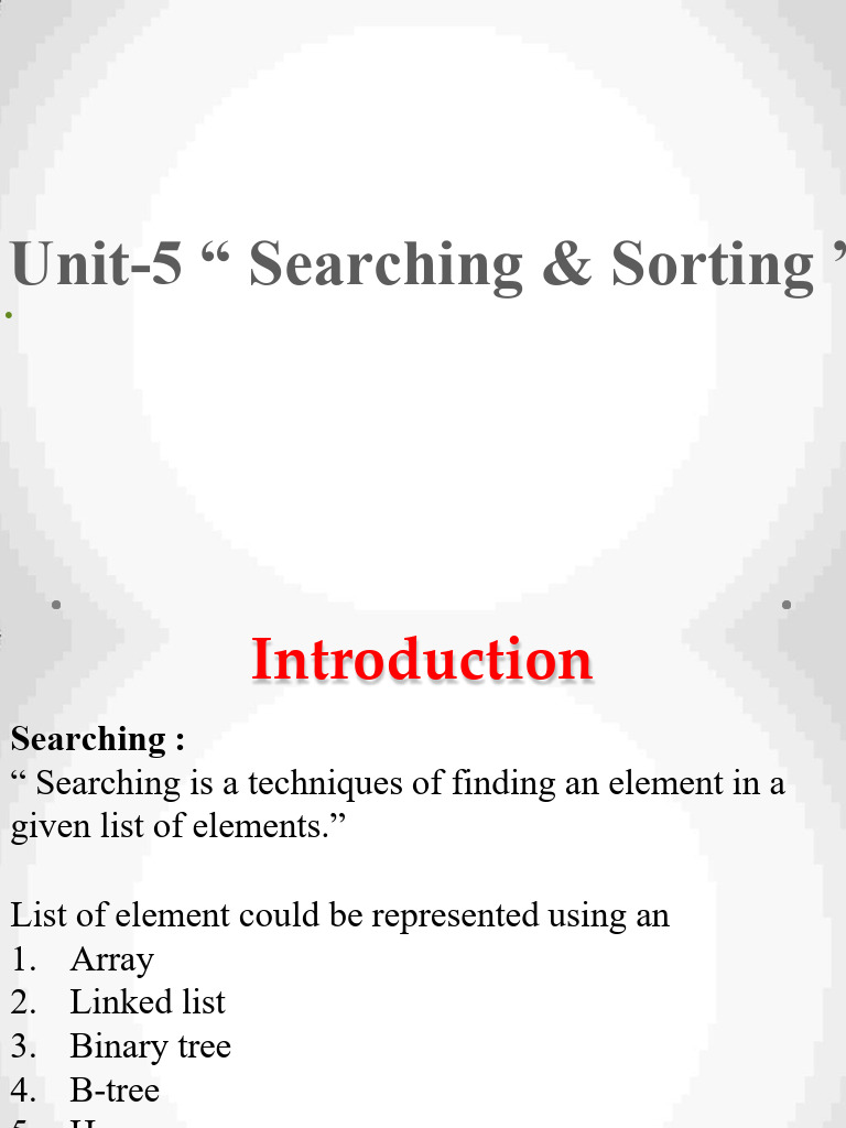 Searching and Sorting Algorithms Guide | PDF | Applied Mathematics ...