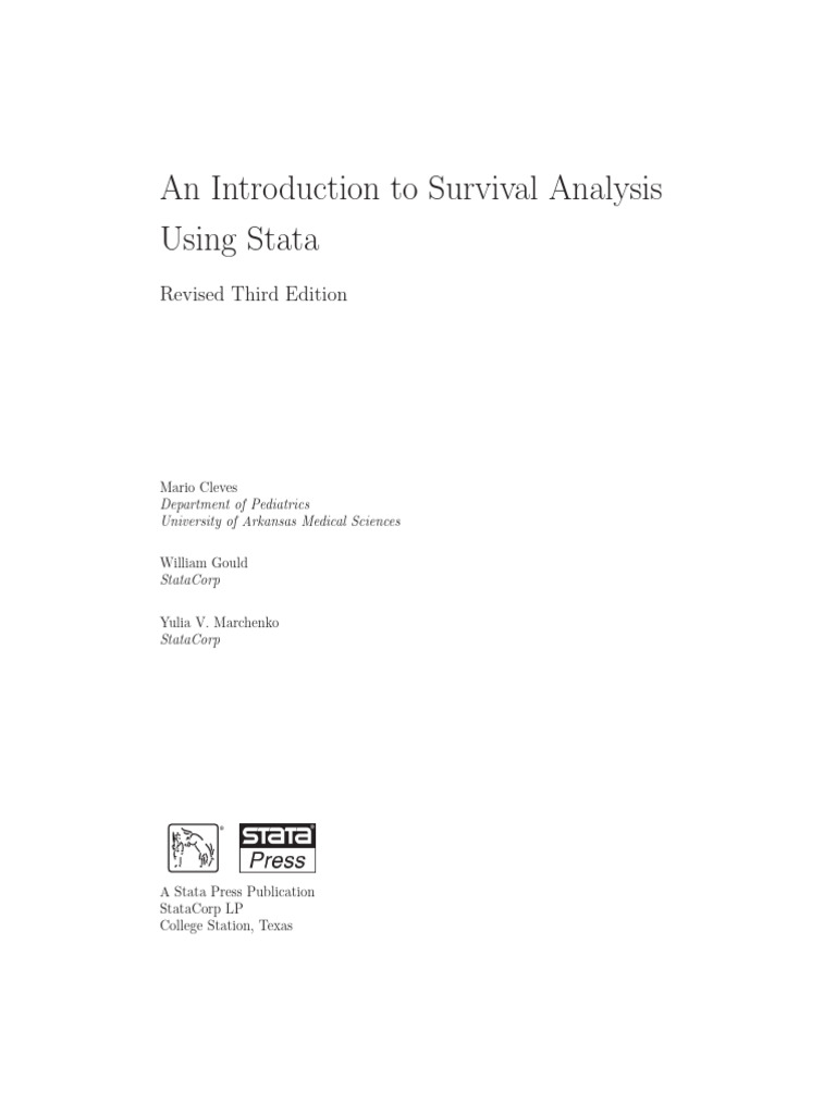 Survival Analysis with Stata Guide | PDF | Probability | Data Analysis