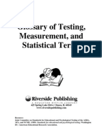 Glossary of Testing, Measurement, and Statistical Terms: 425 Spring Lake Drive - Itasca, IL 60143