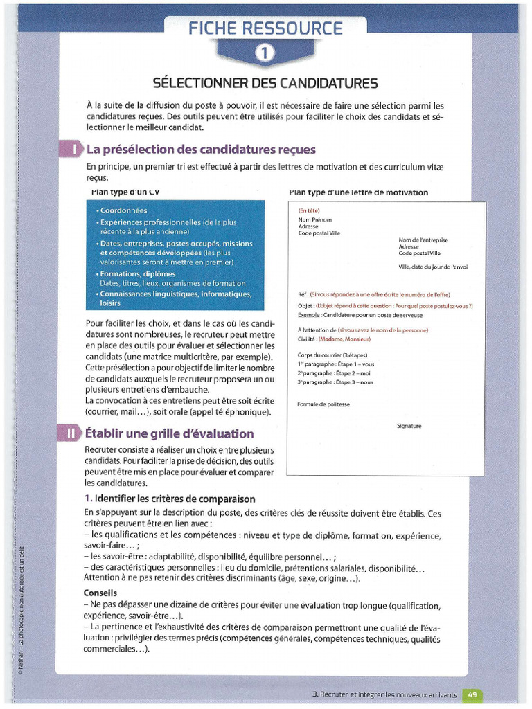 CHAP3 Fiches Ressources | PDF