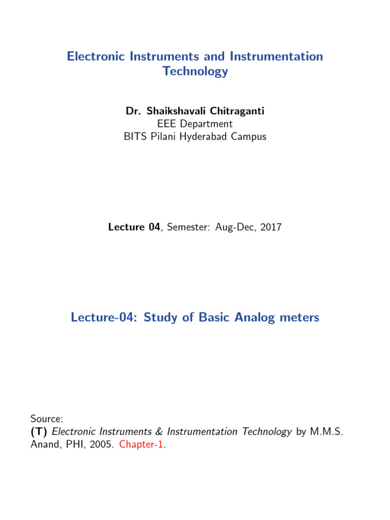 Basic Analog Meters Overview | PDF | Resistor | Electronics