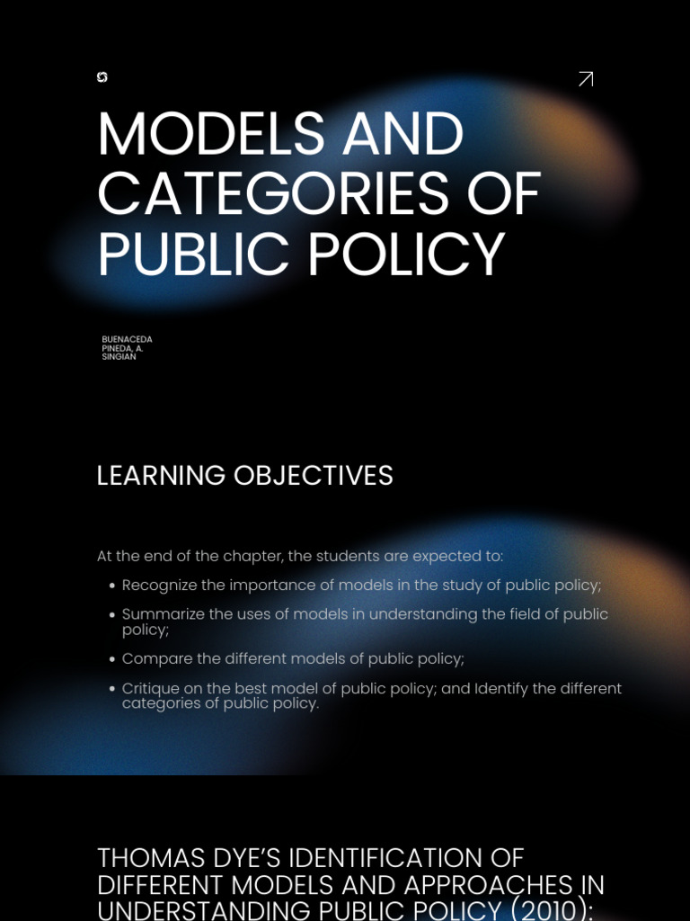 Public Policy Models and Categories Explained | PDF | Policy | Institution
