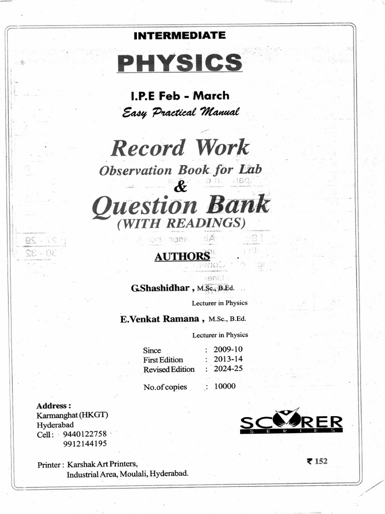 Intermediate Physics Practical Guide | PDF