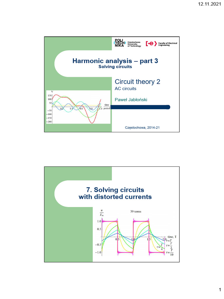 L10 - Harmonic Analysis 3 | PDF | Electrical Network | Alternating Current