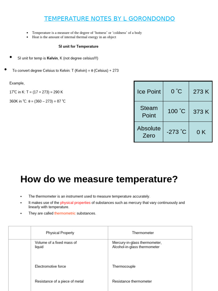 Understanding Temperature Measurement Methods | PDF | Thermometer ...