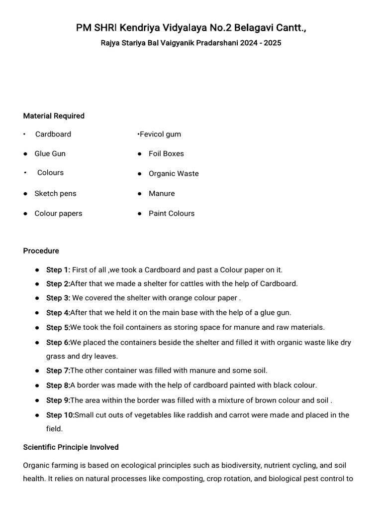 Organic Farming Project Guide 2024 | PDF