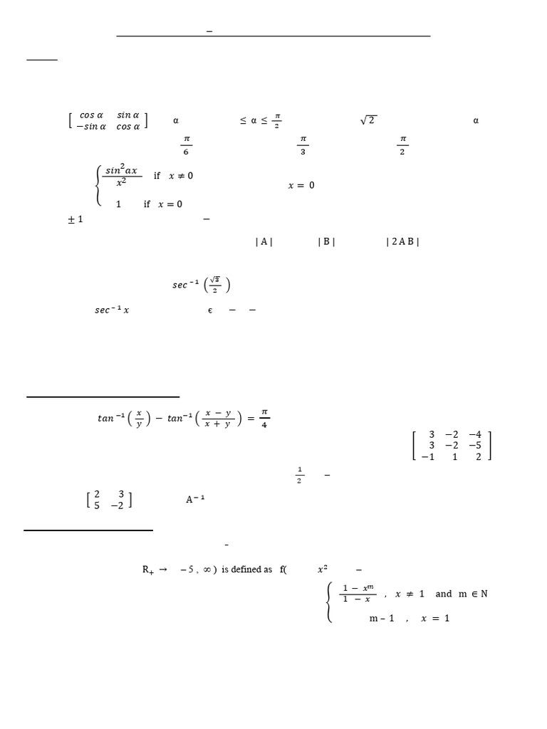 Class XII Maths Assignment II MCQs | PDF | Matrix (Mathematics ...