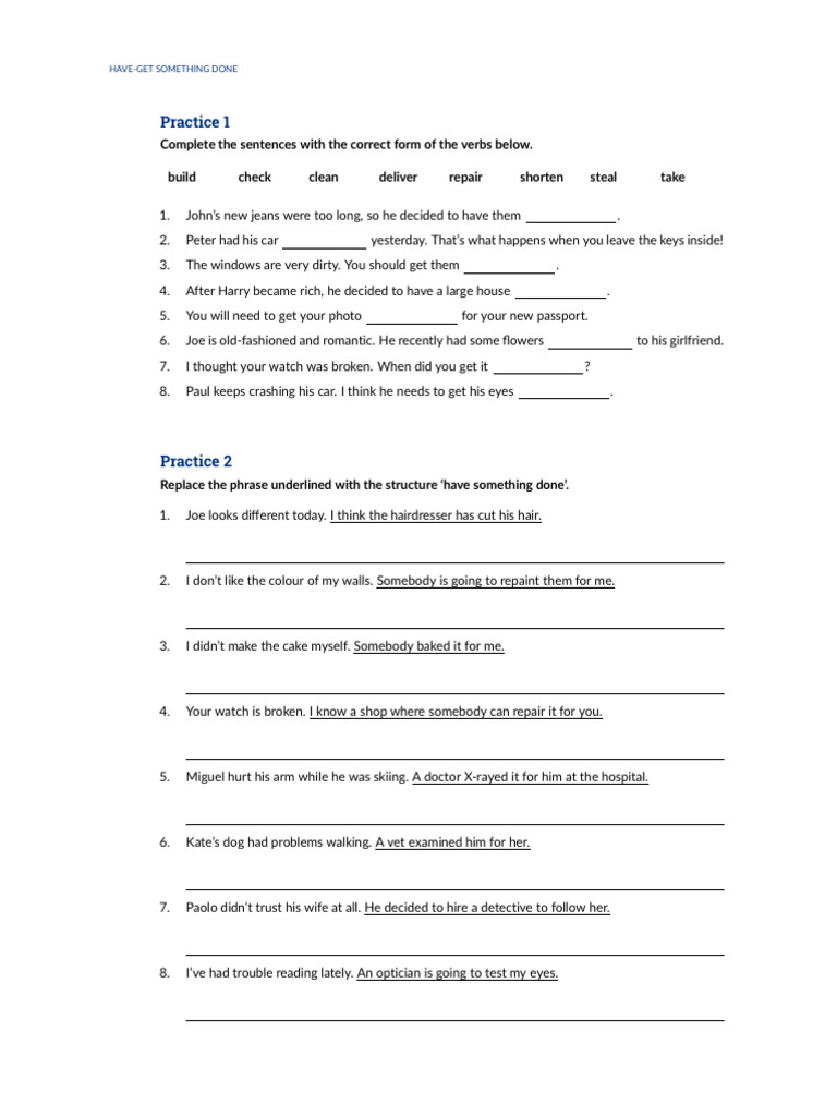 Lesson 27 - Have-Get STH Done | PDF
