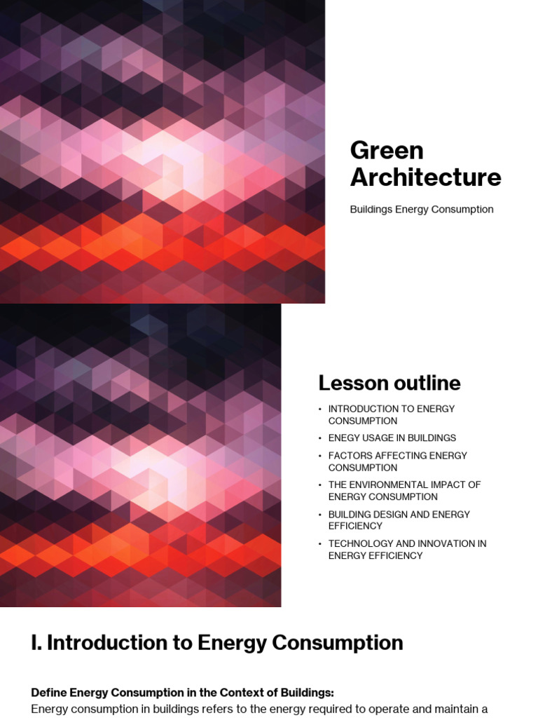 Energy Consumption in Green Architecture | PDF | Energy Conservation ...