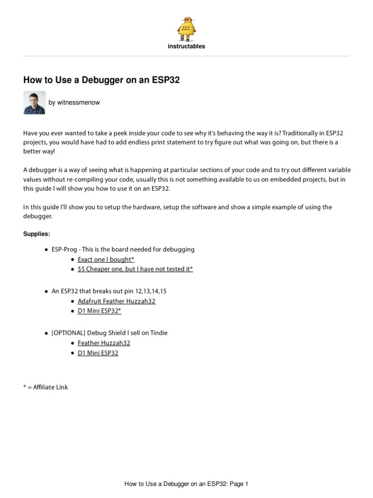 Debugging ESP32 with ESP-Prog Guide | PDF | Debugging | Arduino