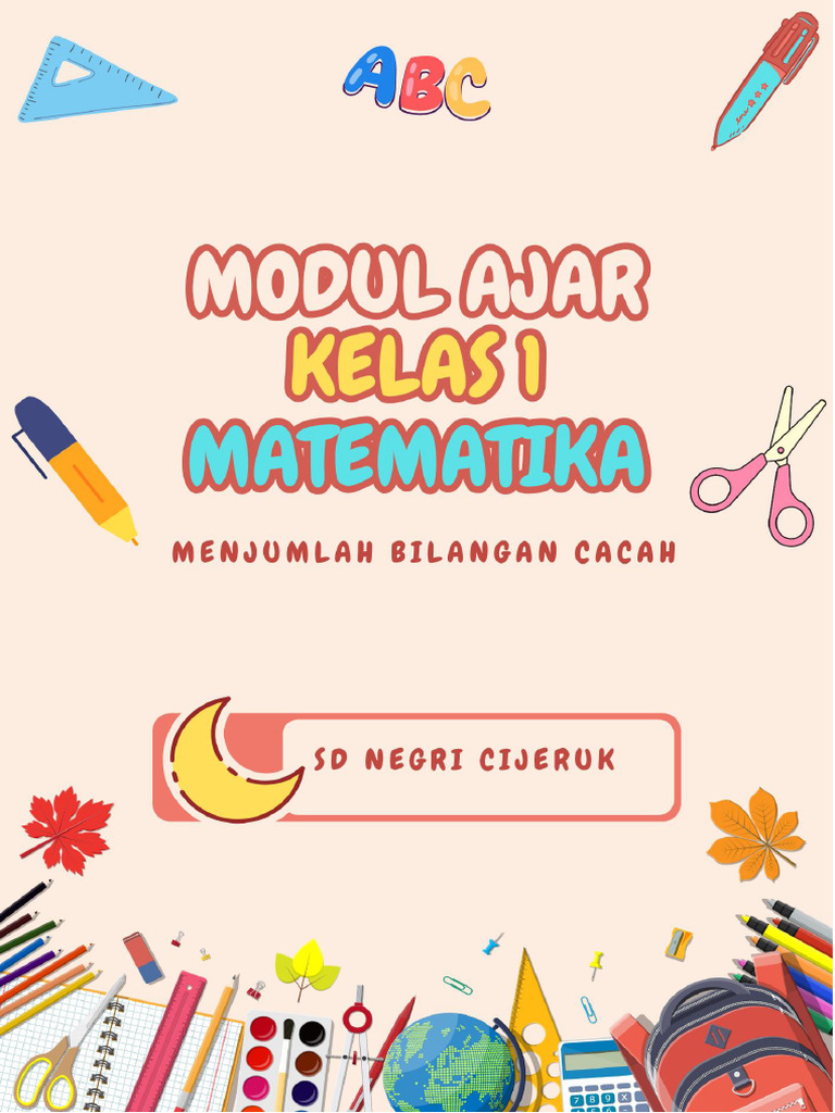 Modul Ajar Matematika Kelas 1 Ganjil | PDF