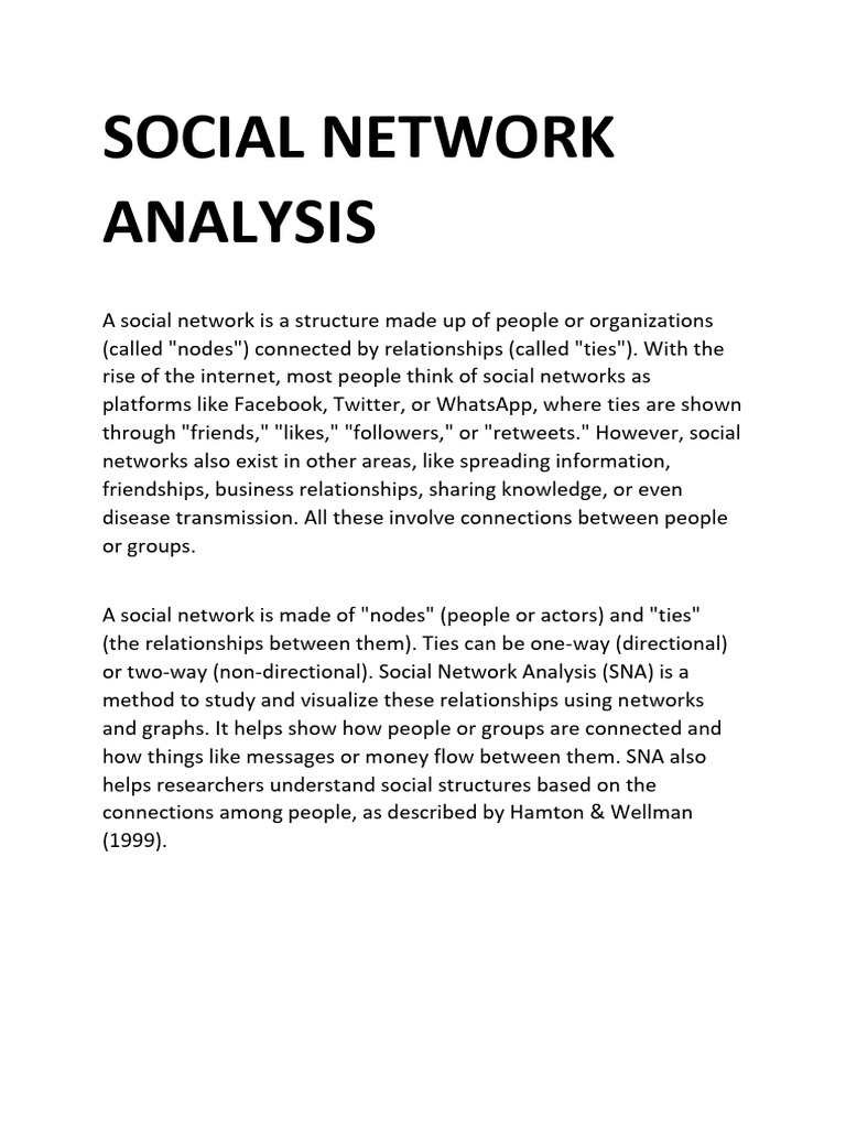Understanding Social Network Analysis | PDF | Social Network | Graph Theory