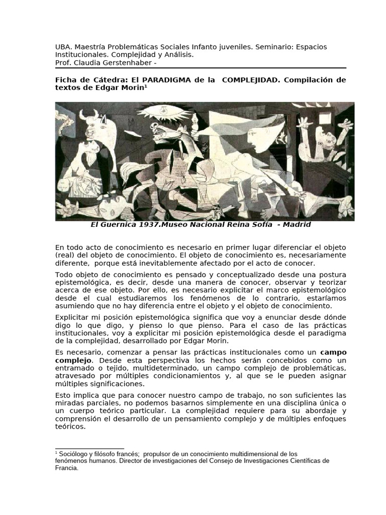 Paradigma de la Complejidad en Instituciones | PDF | Complejidad ...