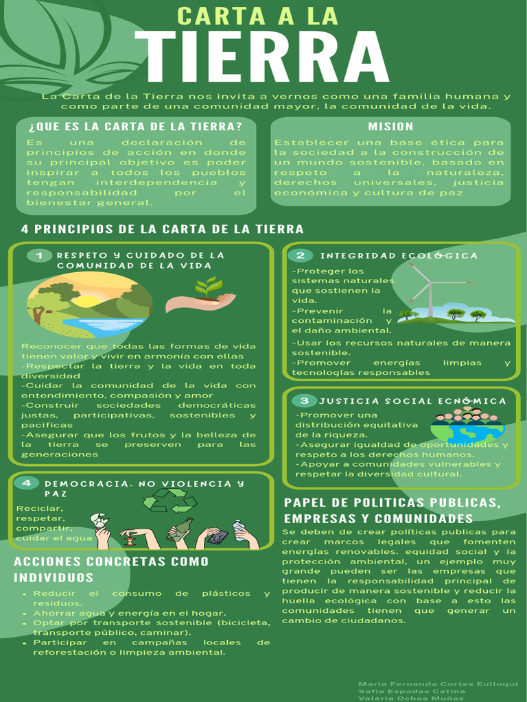 Principios de la Carta de la Tierra | PDF | Sustentabilidad | Igualdad ...