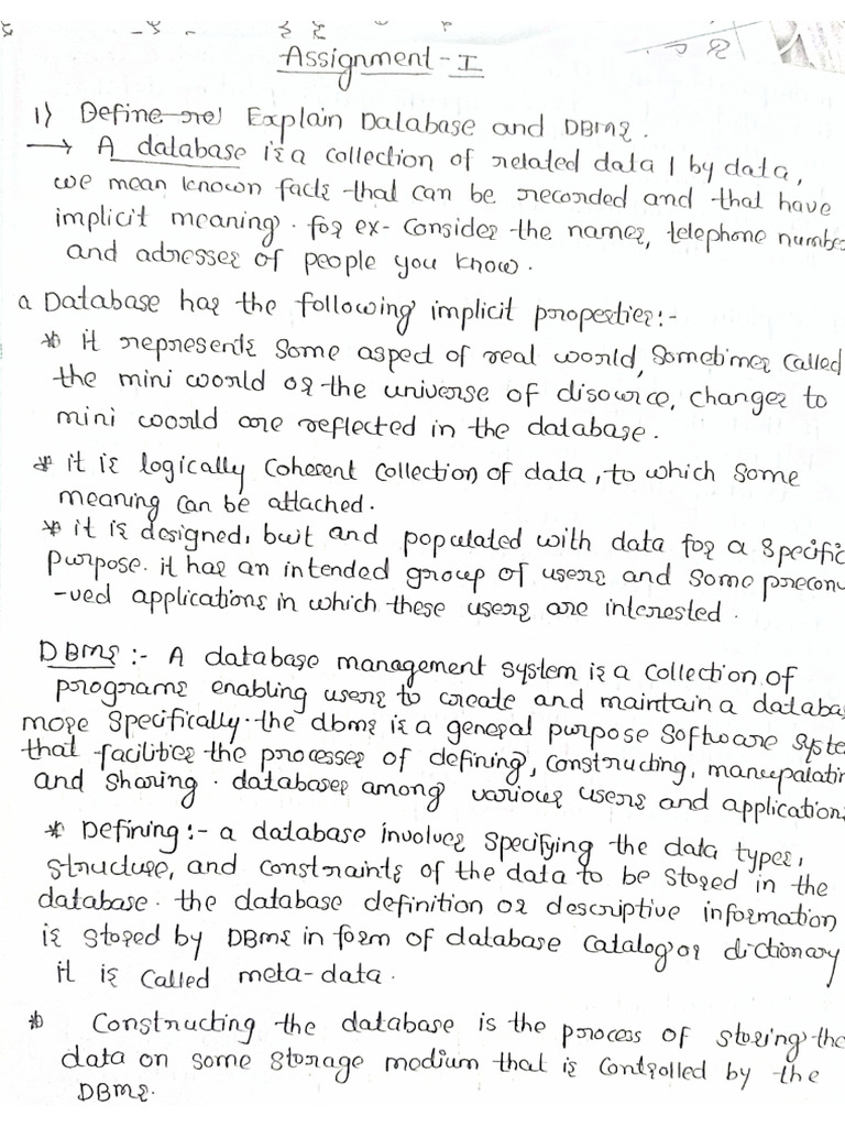 DBMS Assignment | PDF