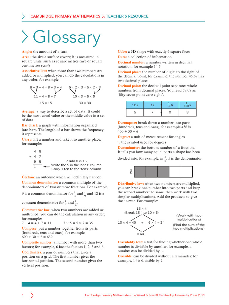 Math Vocabulary for Teachers | PDF | Number Theory | Mathematics