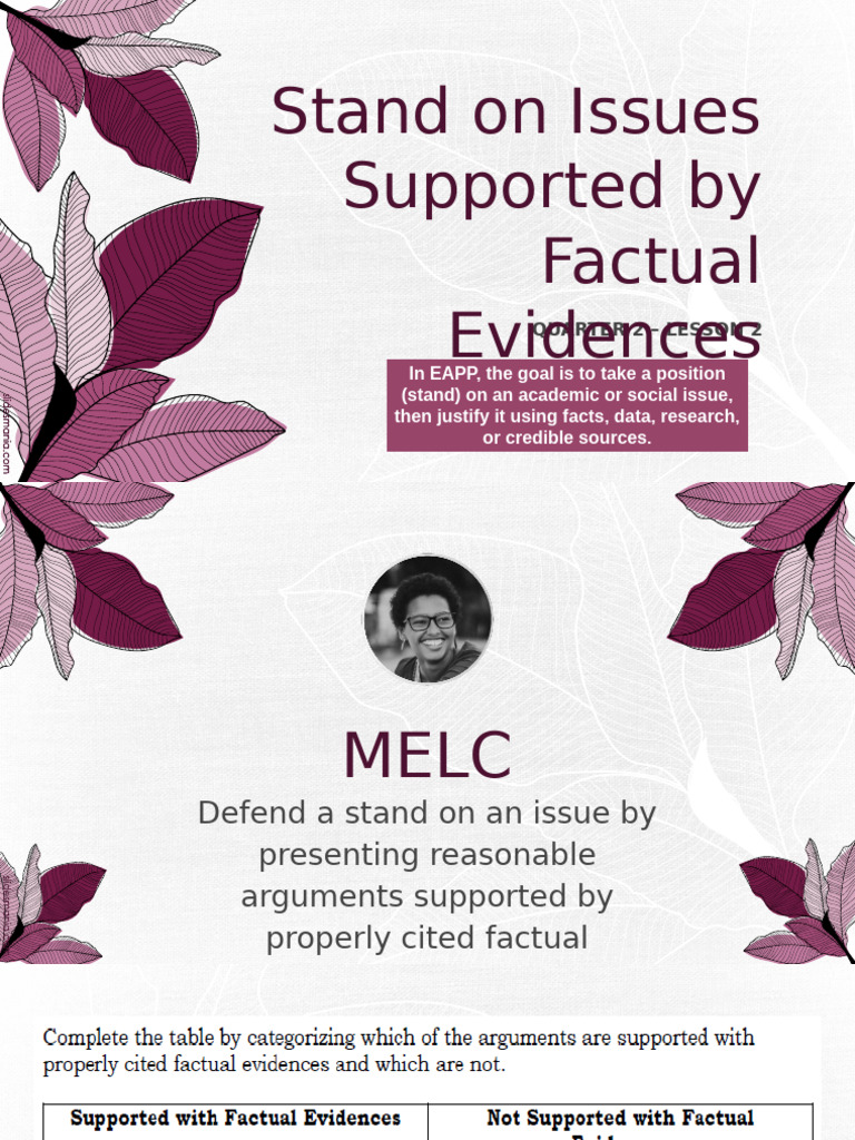 Defending Positions with Evidence | PDF | Punctuation | Evidence