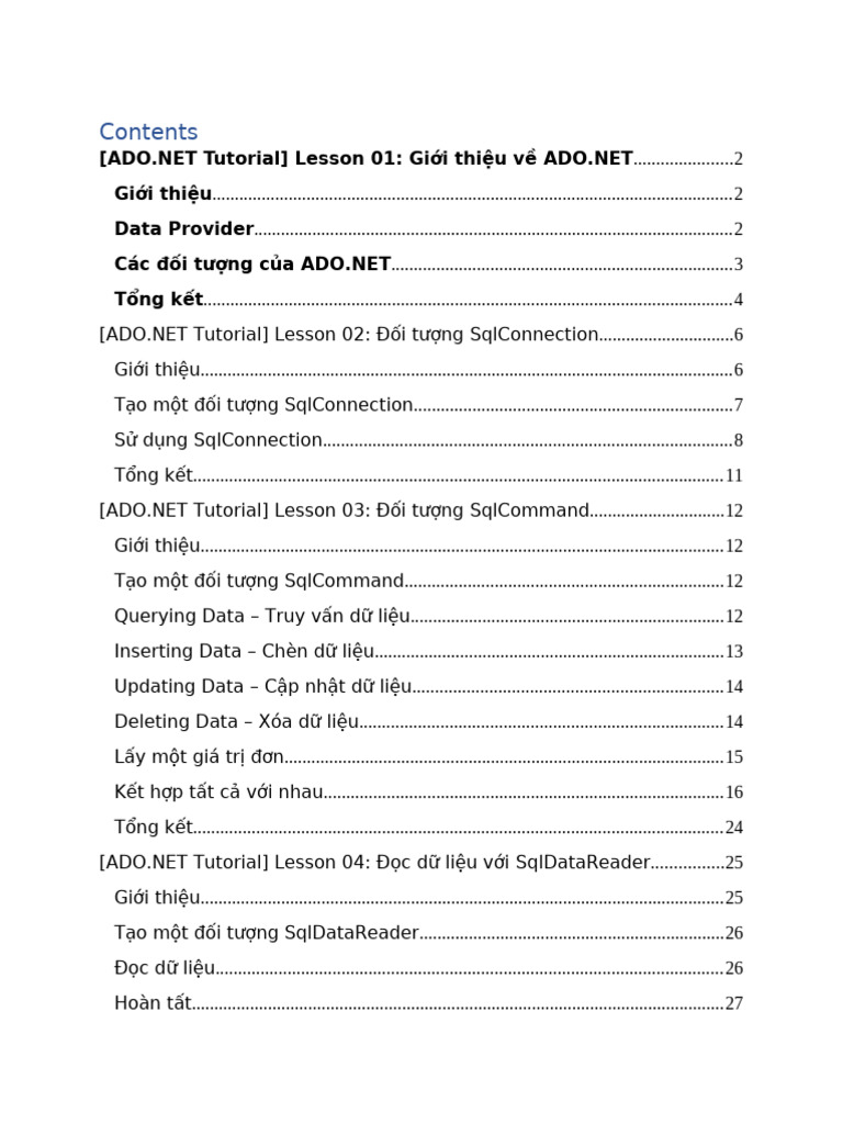 ADO - Net Tutorial | PDF