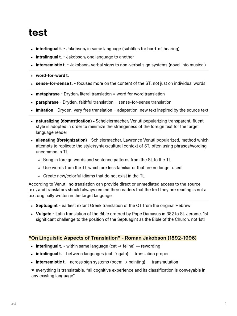 Test | PDF | Translations | Bible
