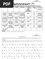 Download September Homework Calendar by Shannon Martin SN91742732 doc pdf