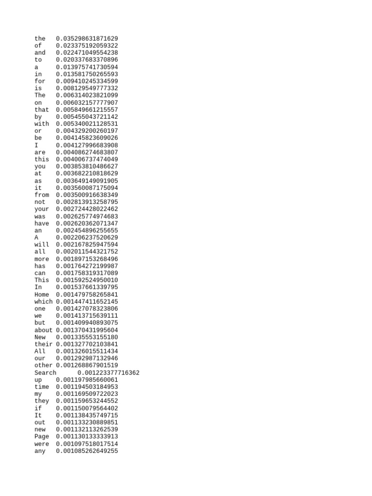 Hw3 Stats Google 1gram | PDF | Internet Forum | Software