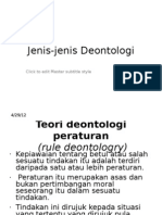 Jenis-jenis Deontologi