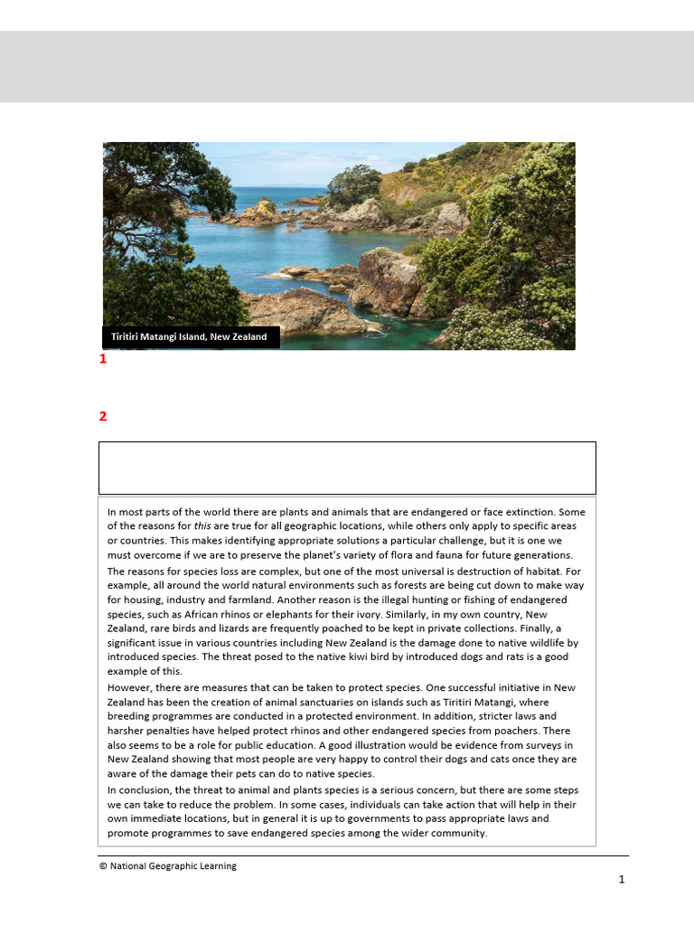 Endangered Species: Causes and Solutions | PDF | Endangered Species ...