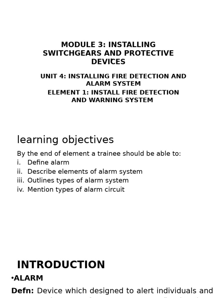 Fire Detection and Alarm System Guide | PDF | Electricity | Electrical ...