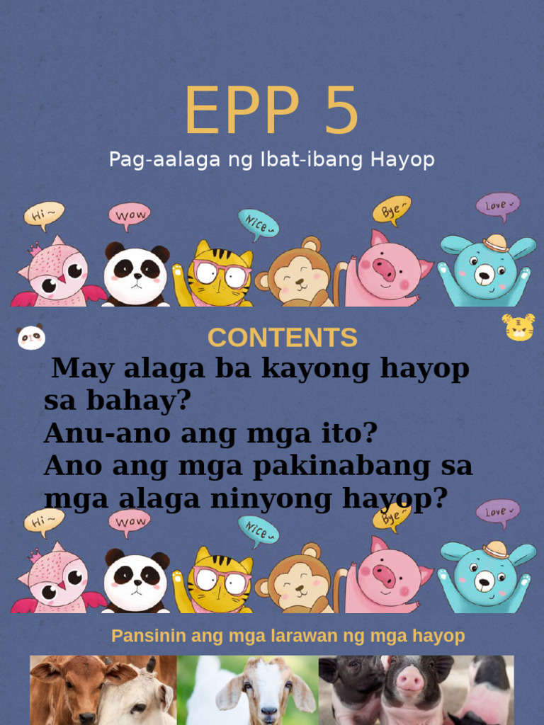 Pag-Aalaga NG Ibat-Ibang Hayop | PDF