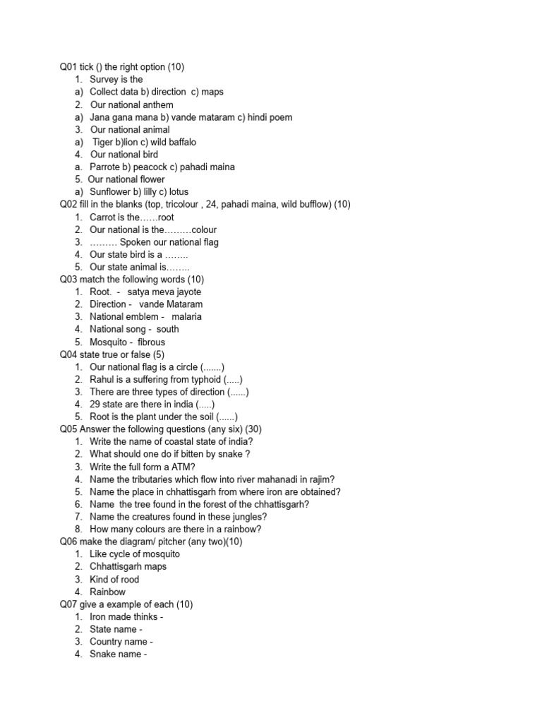 Class 5th Evs | PDF