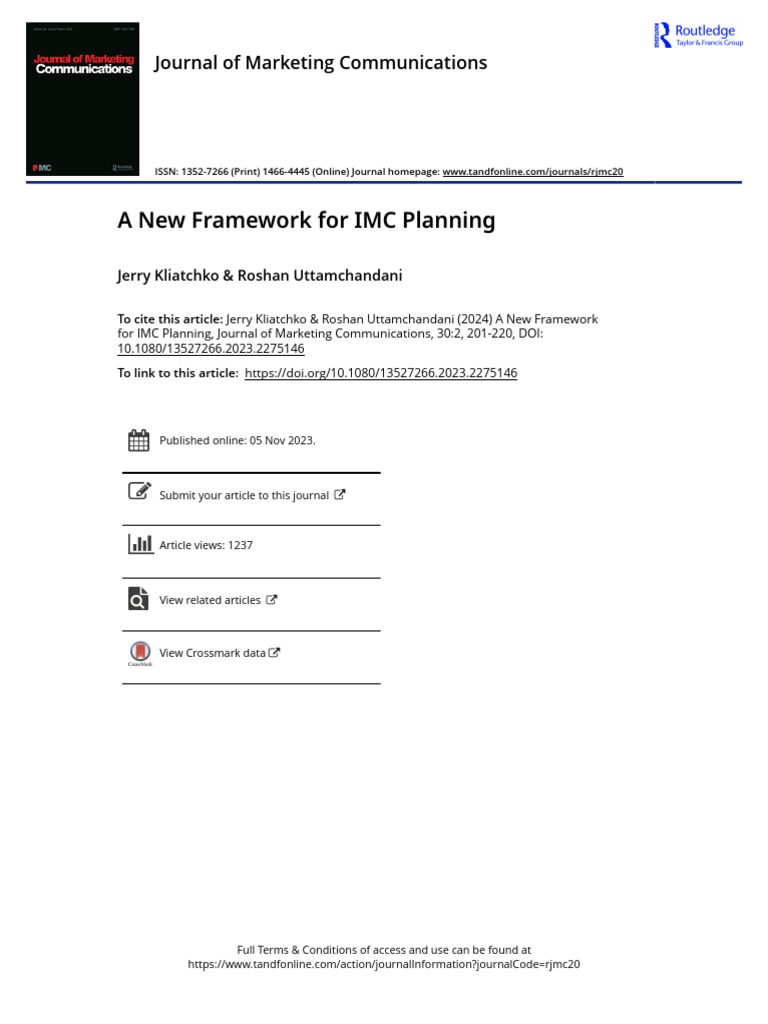 New IMC Planning Framework for Education | PDF | Brand | Agile Software ...