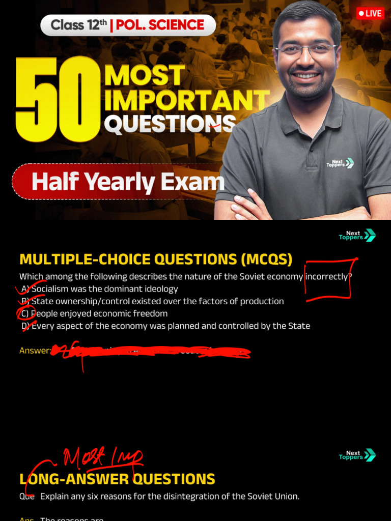 Class 12th Most Imp Questions Half Yearly Complete | PDF