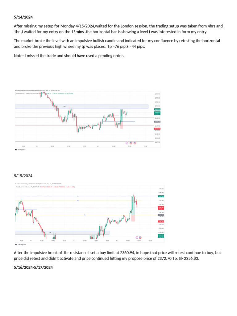 Trading Journal: Strategies & Insights | PDF | Market (Economics ...