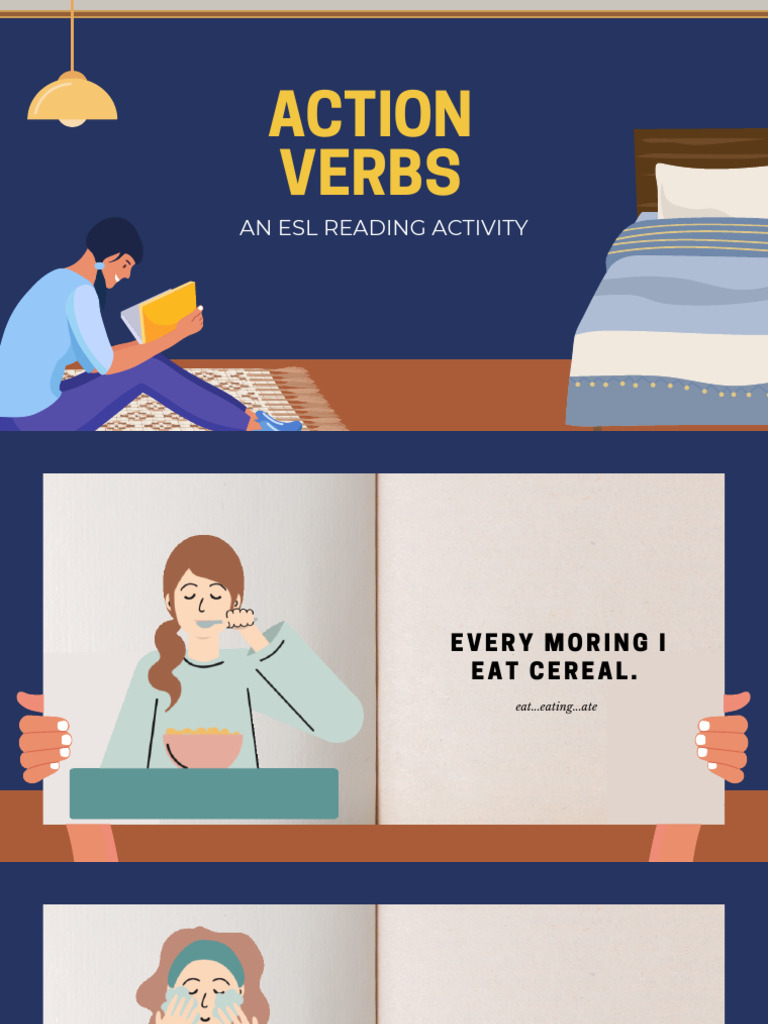 ESL Morning Routine Action Verbs | PDF