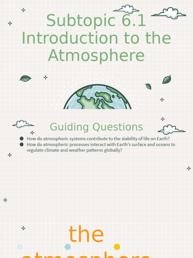 Understanding Earth's Atmosphere Dynamics | PDF | Atmosphere Of Earth ...