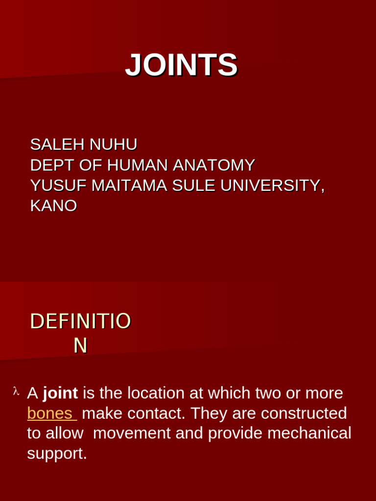 Understanding Joint Types and Functions | PDF | Anatomical Terms Of ...