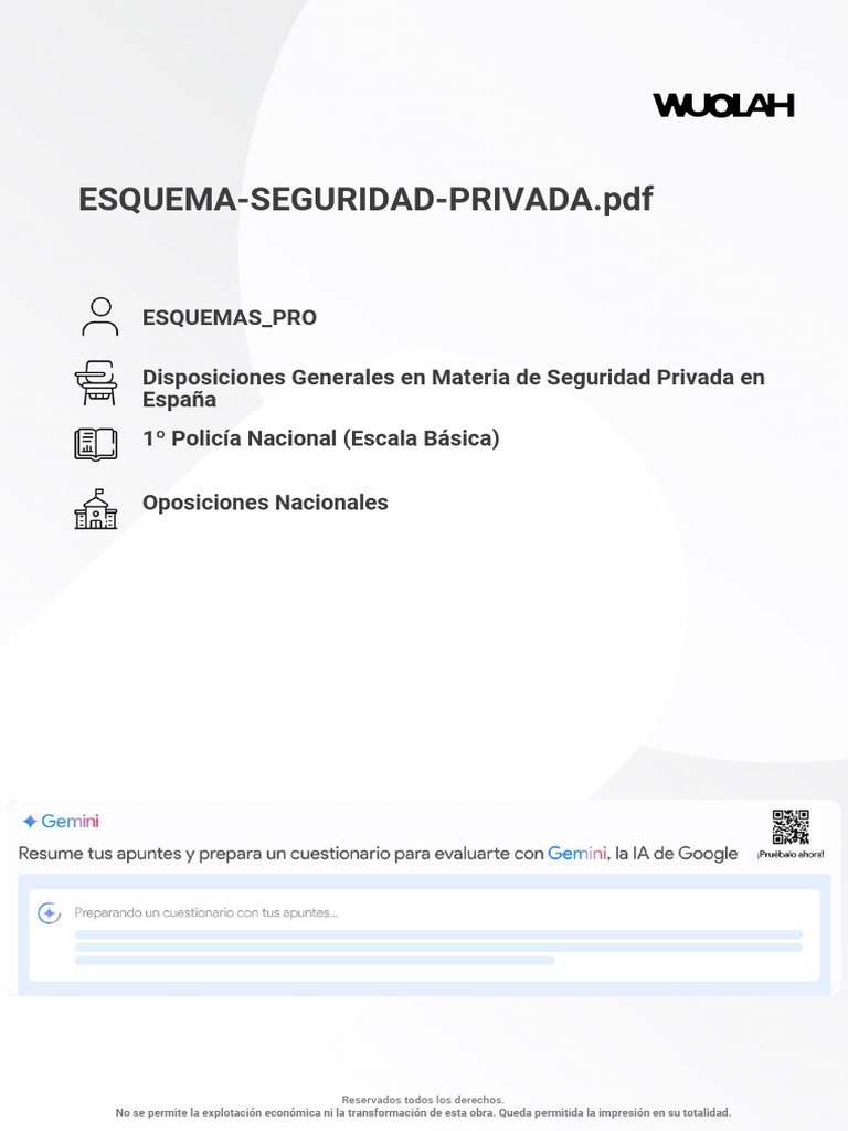 Wuolah Free Esquema Seguridad Privada | PDF | Valores | Cumplimiento de ...