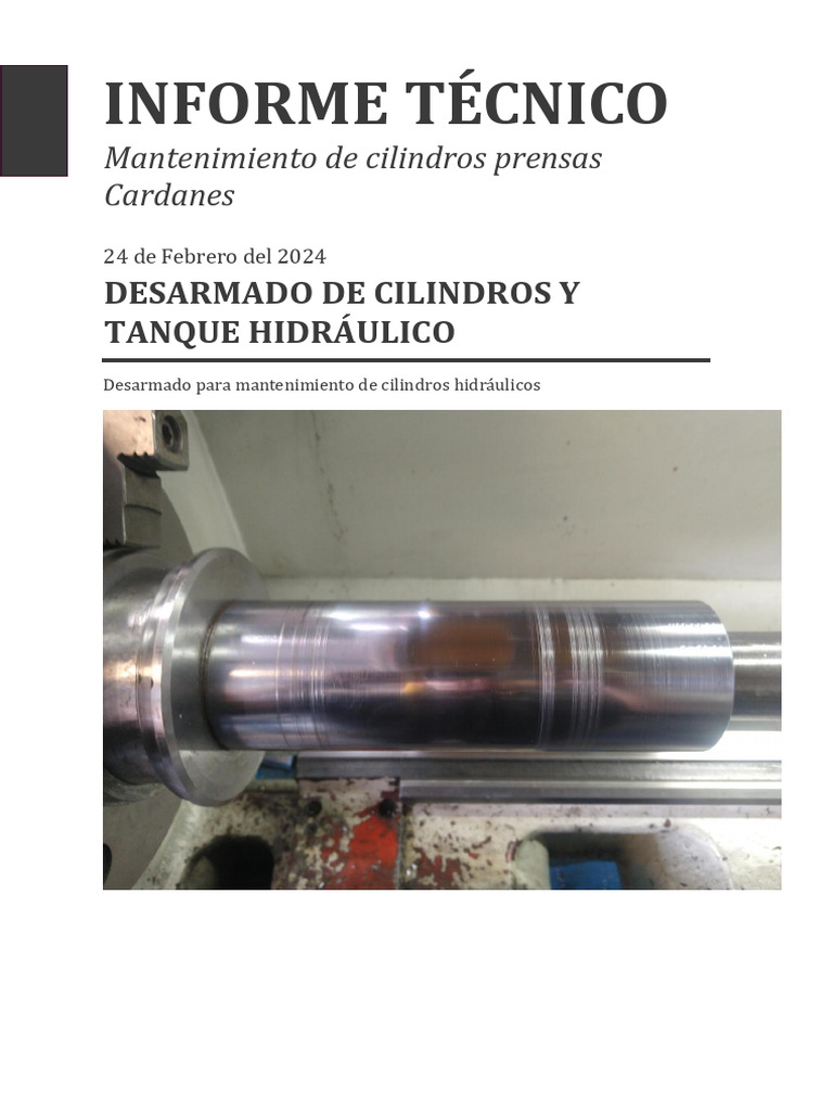 Mantenimiento Hidráulico Maqui-Cardan | PDF